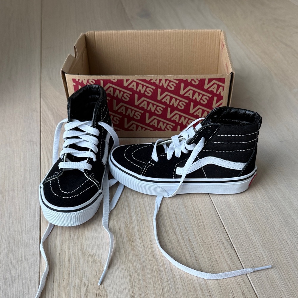 NIB Size 11.5 my Vans Black & White High Top Skate Sneakers